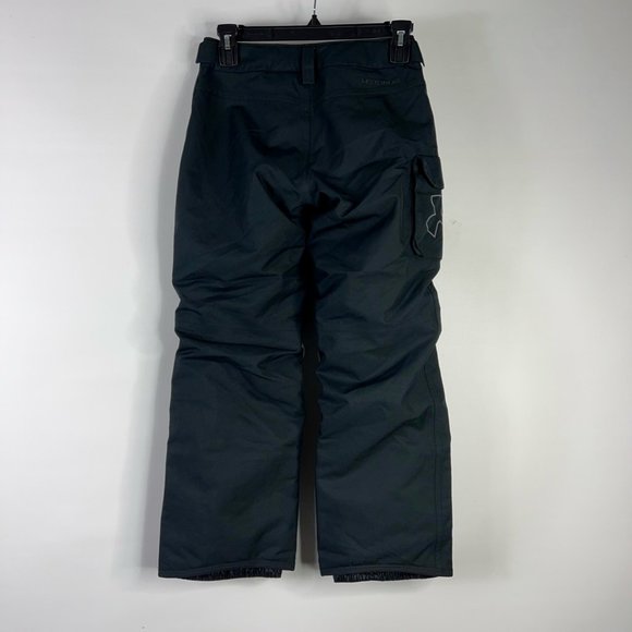 Under Armour Storm 3 Unisex Children Snow Pants Black Waterproof Youth S New - Picture 2 of 12